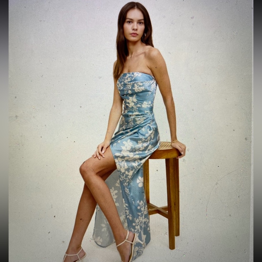 Frankie Silk Blue Reformation Dress